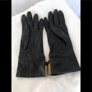 Nine West Leather Gloves Sz M Black